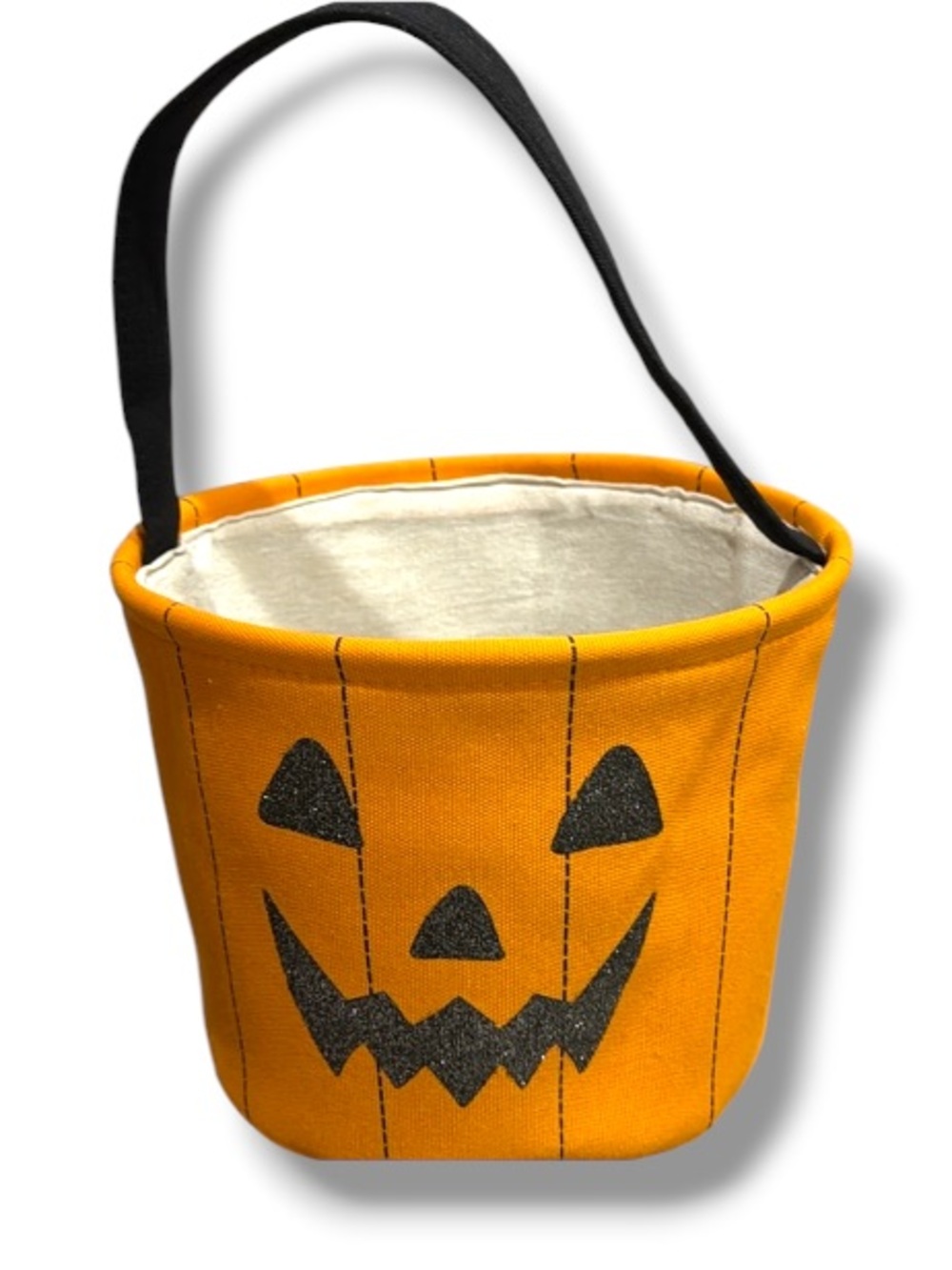Halloween Trick or Treat Candy Pail Bucket w Handle Very Sturdy & Firm